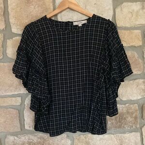 Loft blouse with ruffled 3/4 sleeves